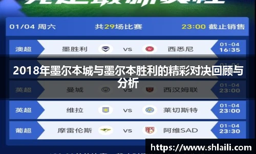 2018年墨尔本城与墨尔本胜利的精彩对决回顾与分析
